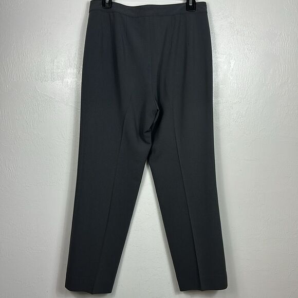 St. John Classic High Rise Straight Leg Trousers Pants In Dark Gray Size 4 - Picture 3 of 8